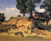 Trees and Rocks at La Serpentara - 让·巴蒂斯特·卡米耶·柯罗
